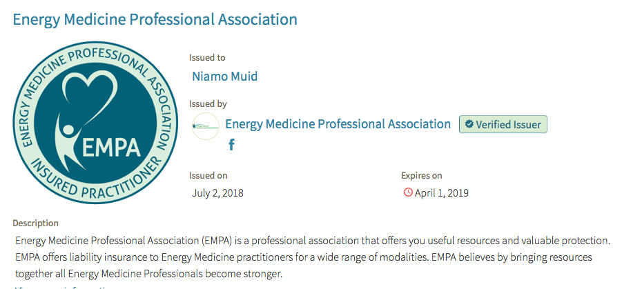 pic of EMPA professional badge