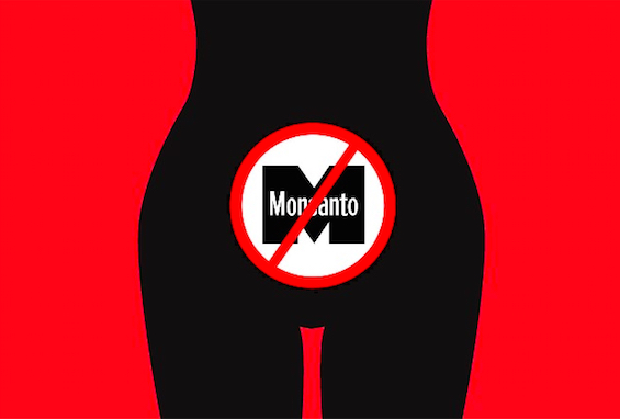 pic of monsanto on woman's body