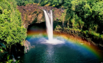 waterfall rainbow pool
